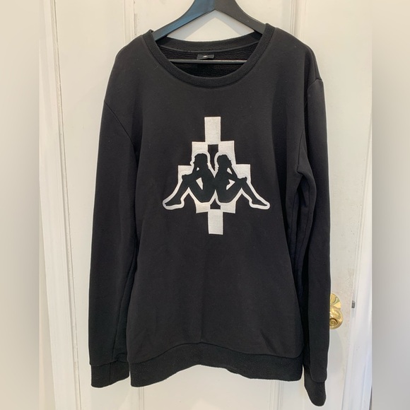 Marcelo Burlon Kappa crewneck black sweatshirt. Size XL - Picture 2 of 5